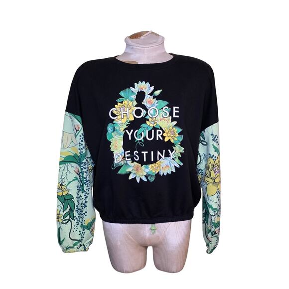 Disney The Princess and The Frog Tiana Choose Your Destiny Sweatershirt Top M - Picture 1 of 5